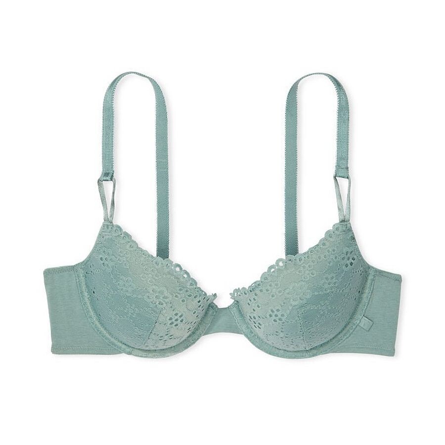 

Бюстгальтер Victoria's Secret Sexy Tee Eyelet Lace Lightly Lined Demi, светло-бирюзовый