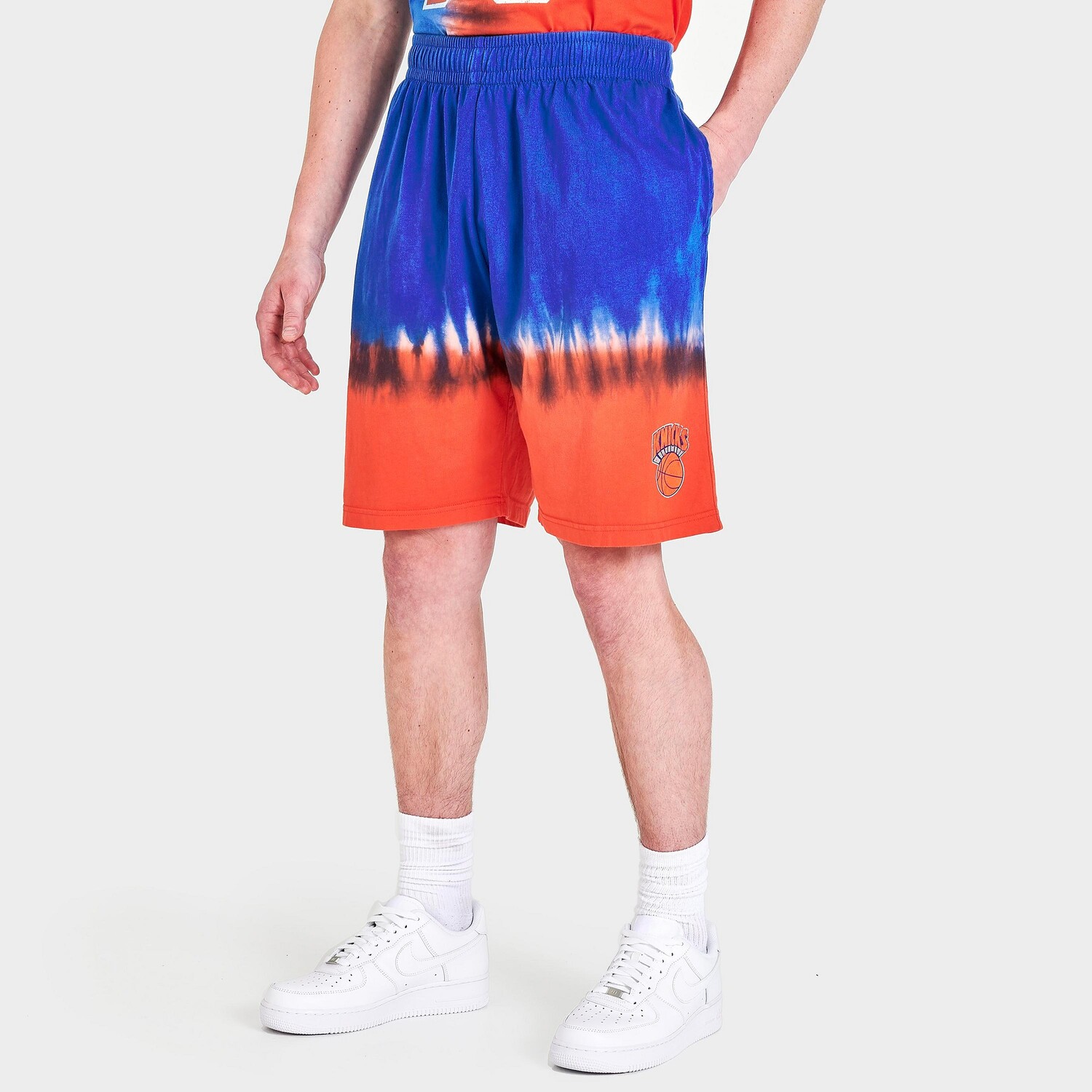

Мужские флисовые шорты Mitchell & Ness New York Knicks NBA Tie-Dye, синий