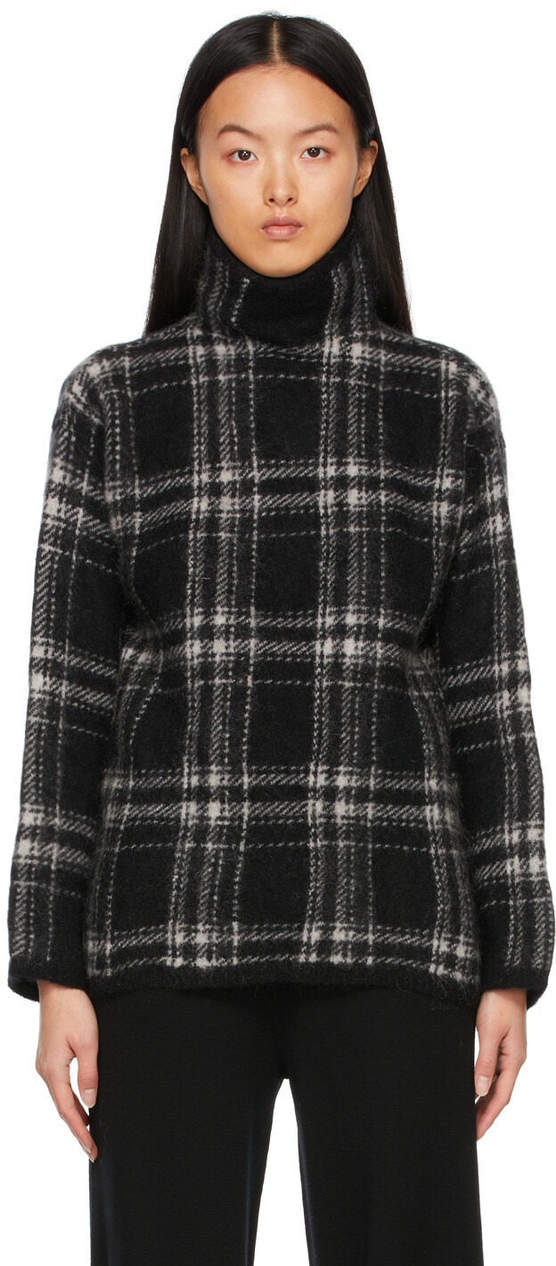 

Черная водолазка в клетку Cammeo S Max Mara, Черный, Черная водолазка в клетку Cammeo S Max Mara