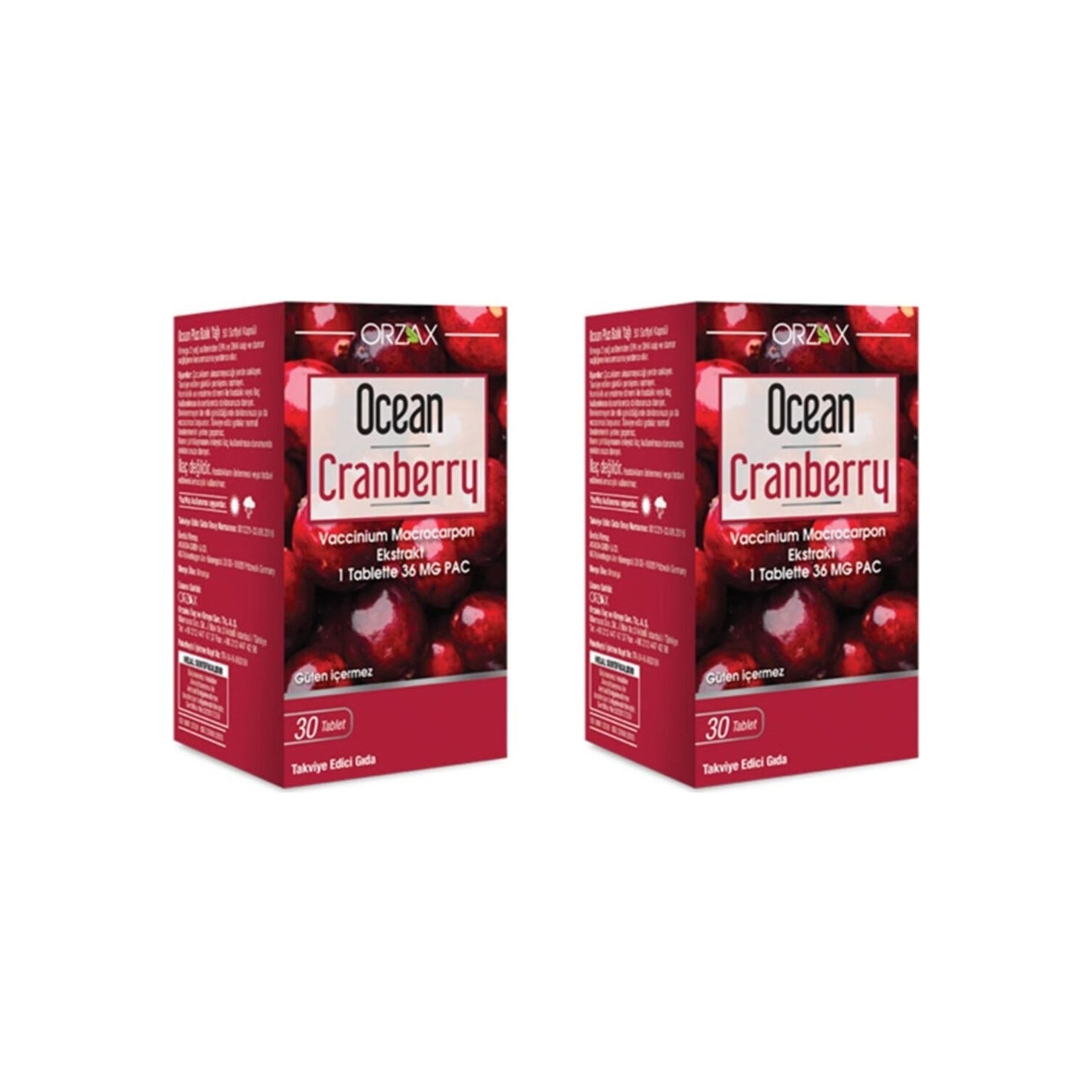 Пищевая добавка Ocean Ocean Cranberry, 2 упаковки по 30 таблеток