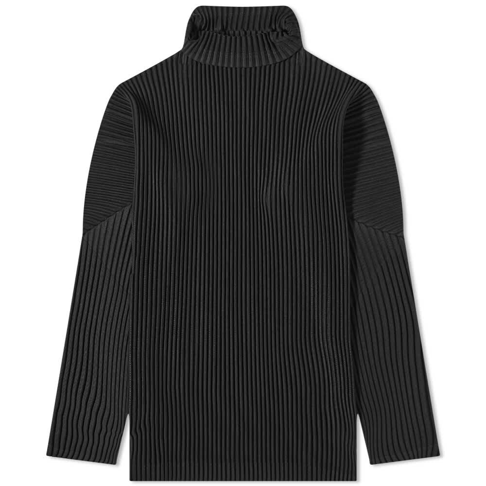 

Футболка Homme Plissé Issey Miyake Pleated Roll Neck, Черный