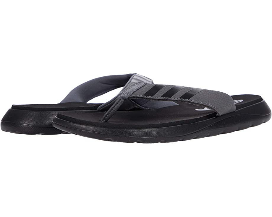 Мужские сандалии Adidas Comfort Flip-Flop, черный/серый цена и фото