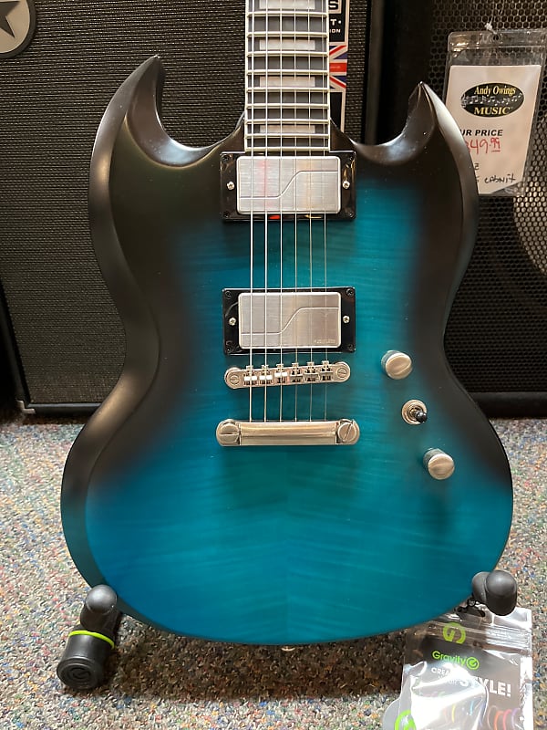 Электрогитара Epiphone SG Prophecy Blue Tiger Aged Gloss SG Prophecy Electric Guitar electric guitar electric guitar guitar picksguitar strapguitar accessoriesthree gears five gears switch cap head