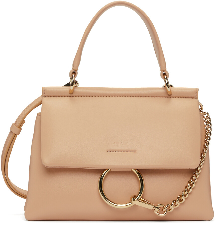 

Бежевая маленькая сумка через плечо Faye Chloé