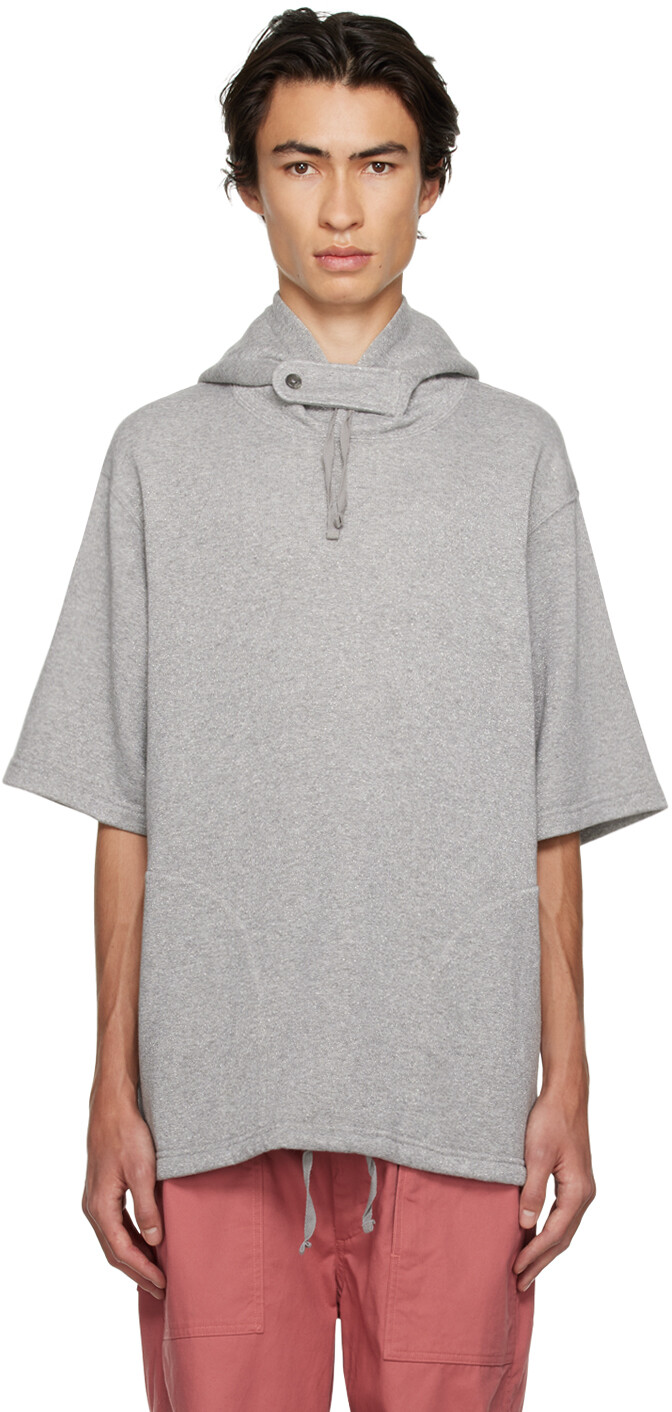 

Серая худи с коротким рукавом Engineered Garments, Серый