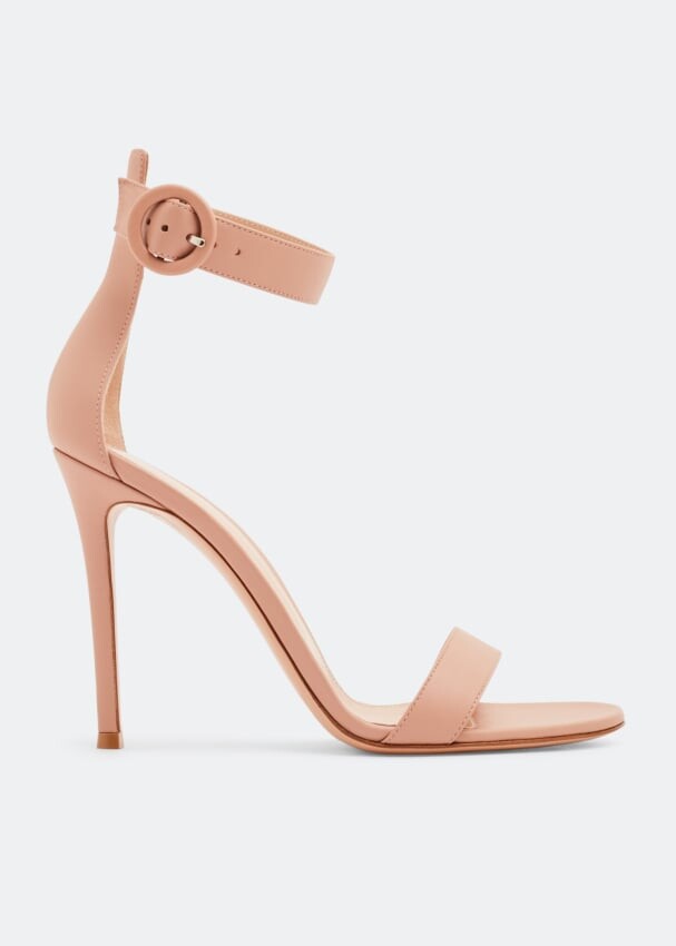

Сандалии GIANVITO ROSSI Portofino leather sandals, бежевый