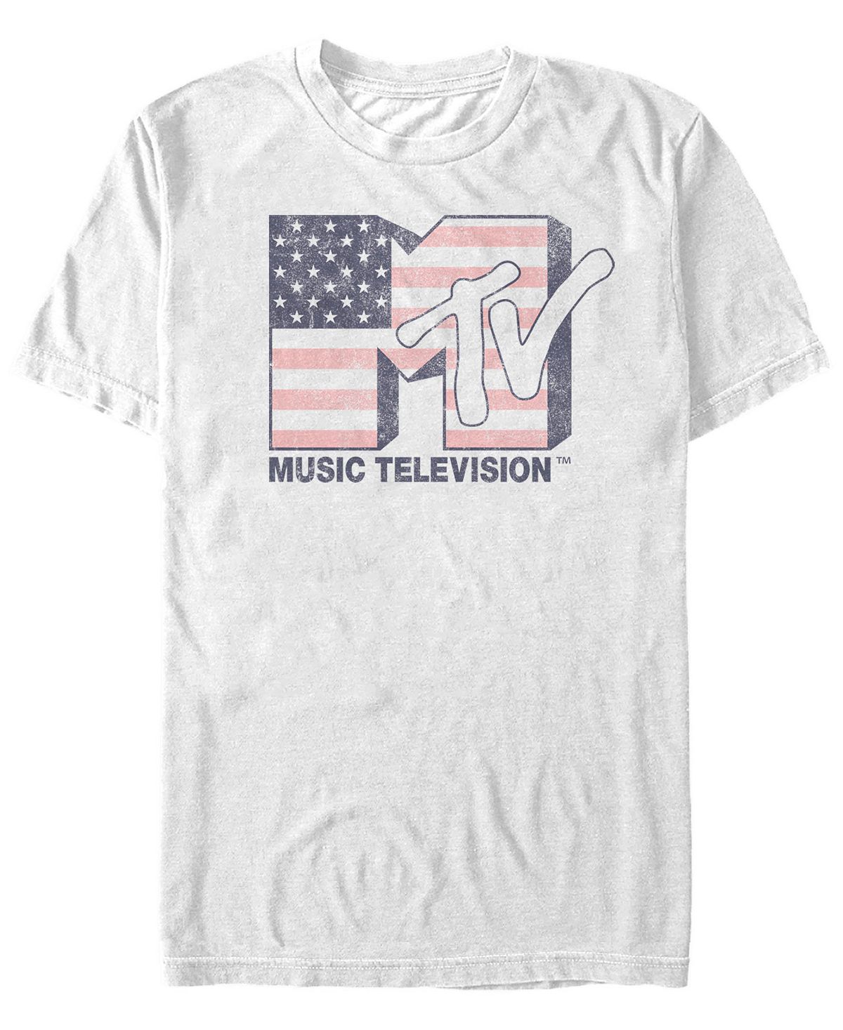 цена Мужская футболка с коротким рукавом с логотипом американского флага mtv Fifth Sun, белый