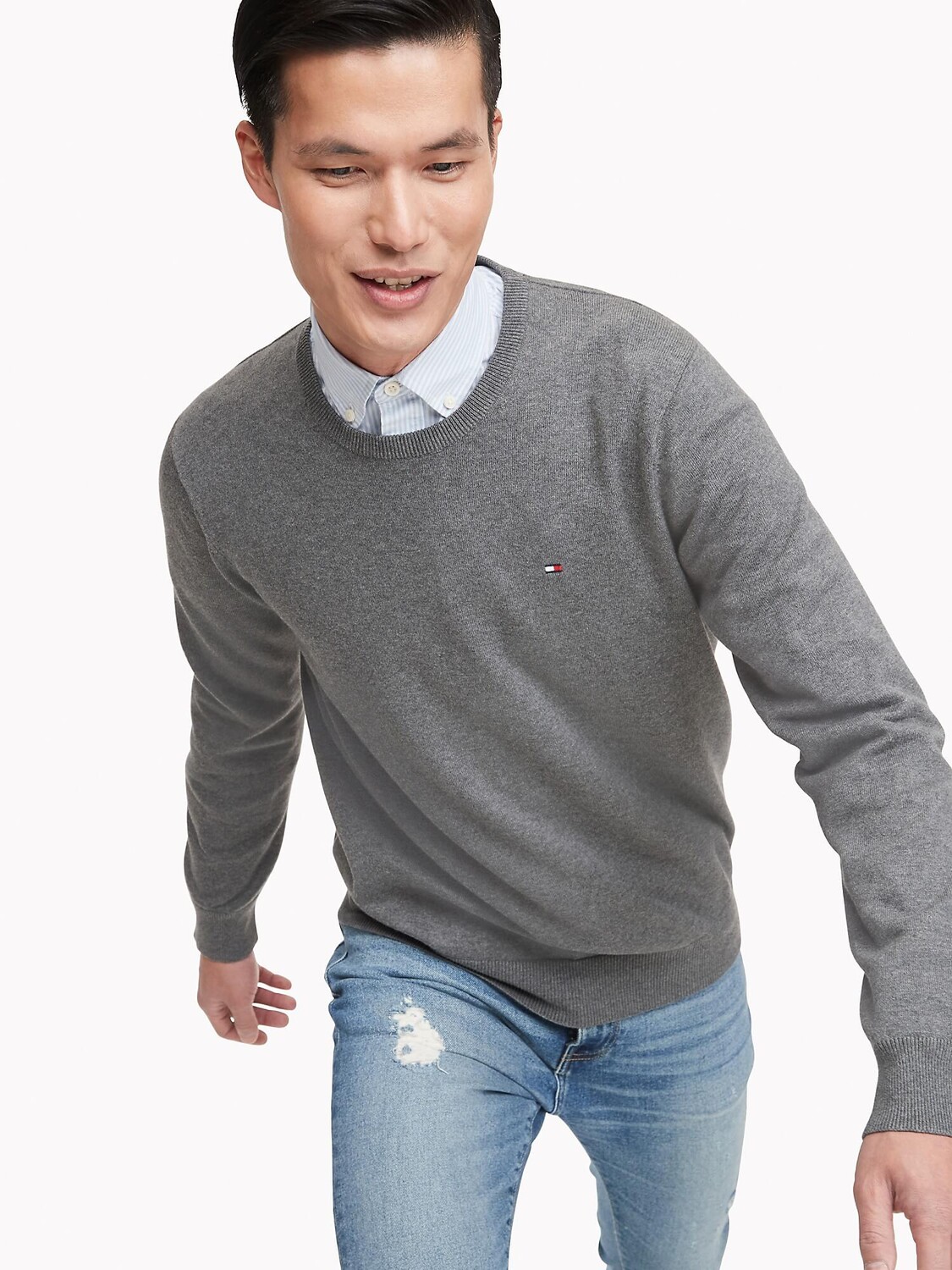 

Свитер Tommy Hilfiger Solid Crewneck, серый