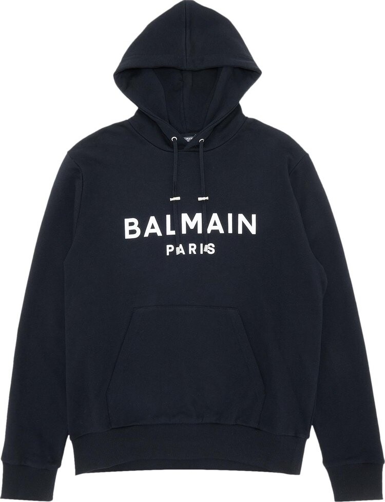 

Худи Balmain Printed Hoodie Noir/Blanc, черный