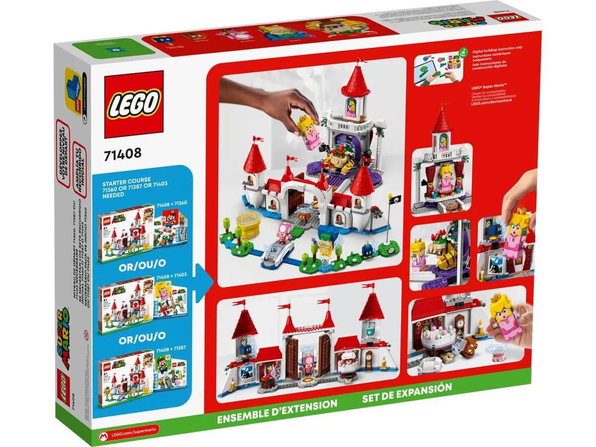 Конструктор Lego Super Mario Peach’s Castle Expansion Set 71408, 1216 деталей конструктор lego super mario 71422 picnic at mario s house expansion set 259 дет