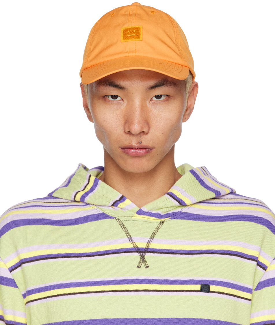 

Оранжевая термореактивная бейсболка Acne Studios