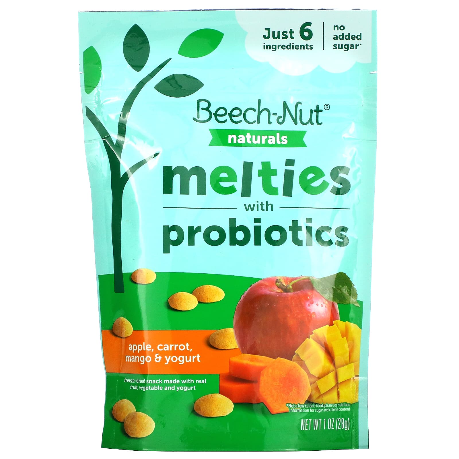 Расплав Beech-Nut с пробиотиками, яблоко / морковь / манго / йогурт, 28 г