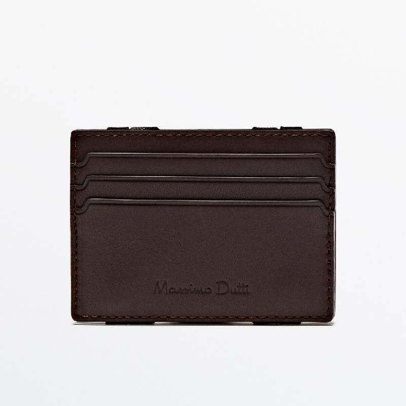 

Держатель для карт Massimo Dutti Leather, коричневый