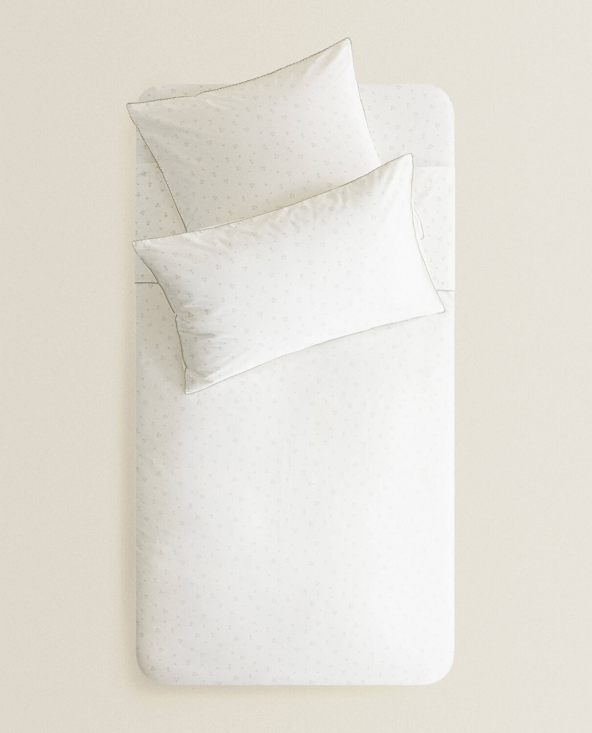 

Пододеяльник Zara Home Clover Cotton Duvet Cover, кремово-белый