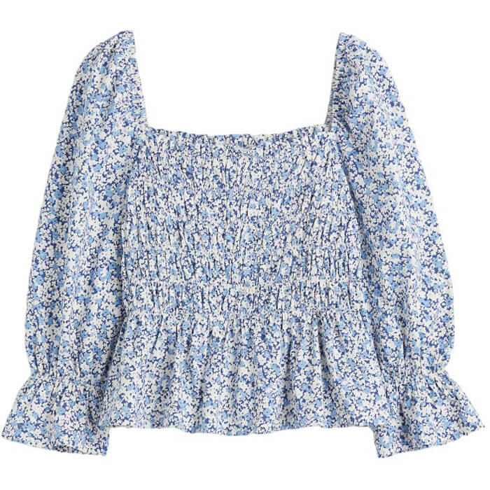 

Топ H&M+ Smocked, синий