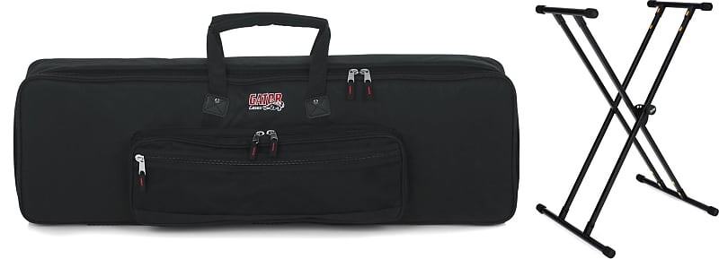 

Gator GKB-61 Padded Keyboard Gig Bag в комплекте с сценическими подставками KS8191 Bullet Nose Keyboard Stand с креплением Lok-Tight Gator + On-Stage GKB-61=1 KS8191XX=1