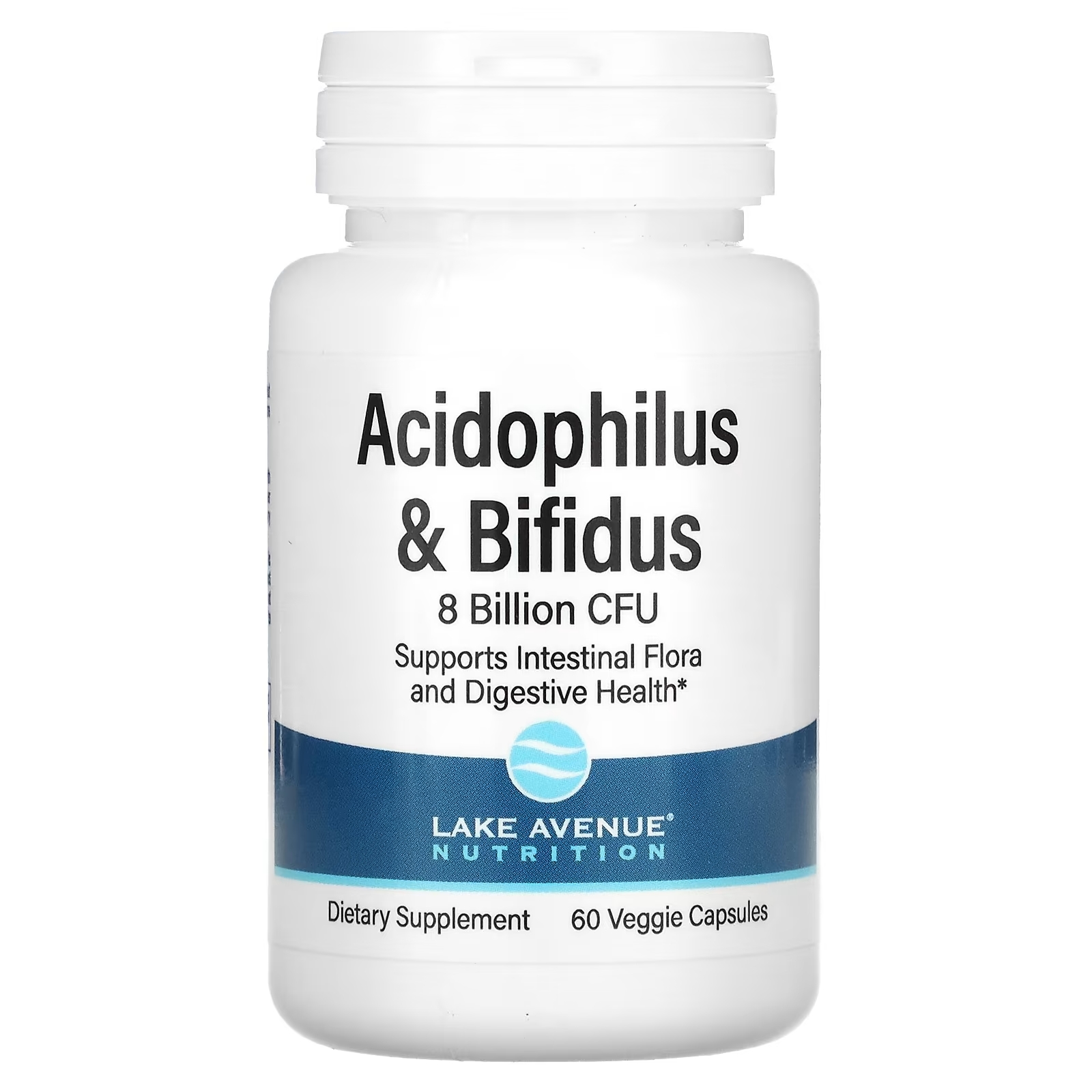Смесь Пробиотики Lake Avenue Nutrition Acidophilus и Bifidus, 60 растительных капсул