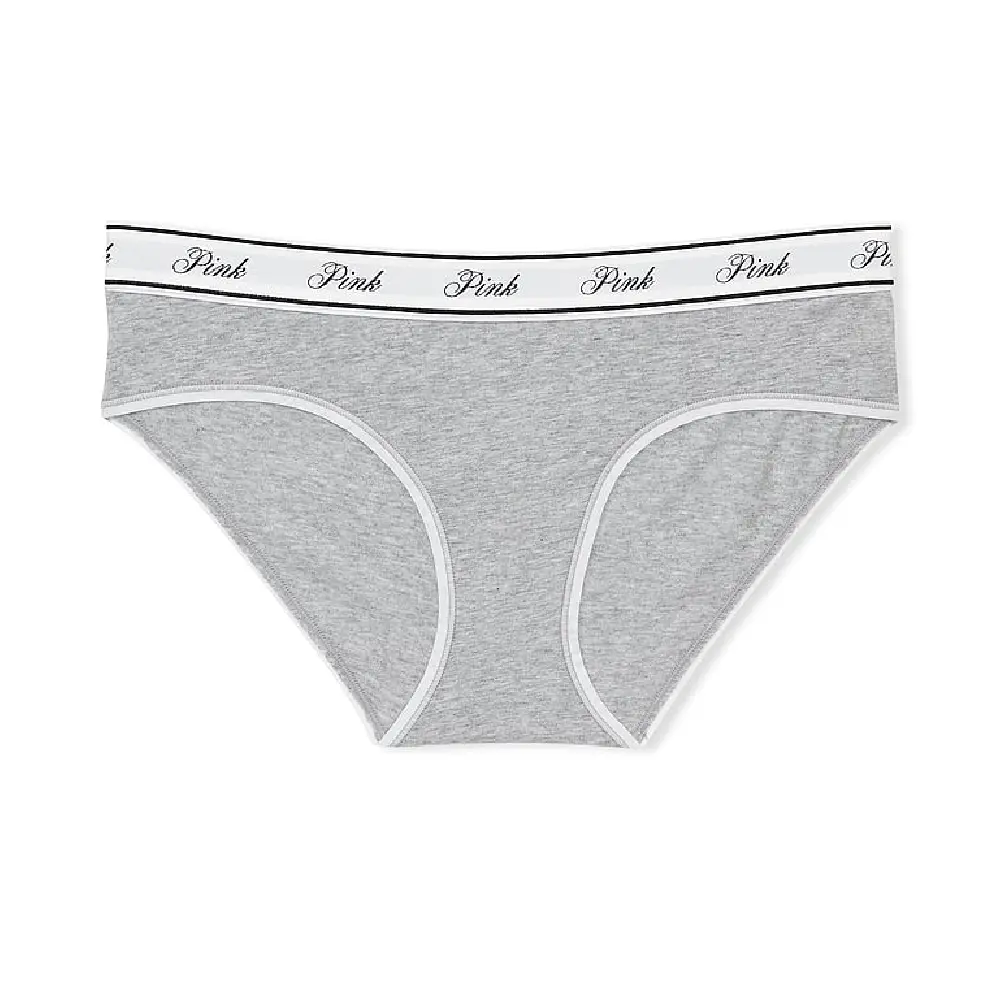 

Трусы Victoria's Secret Pink Logo Cotton Hiphugger, серый