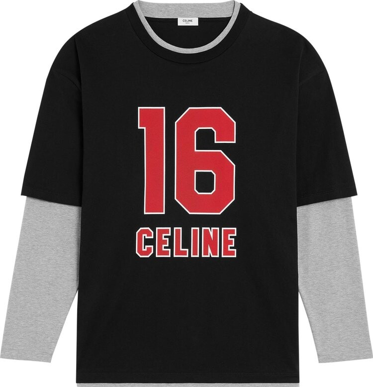 

Футболка CELINE 16 Skater T-Shirt 'Black/Gey/Red', черный