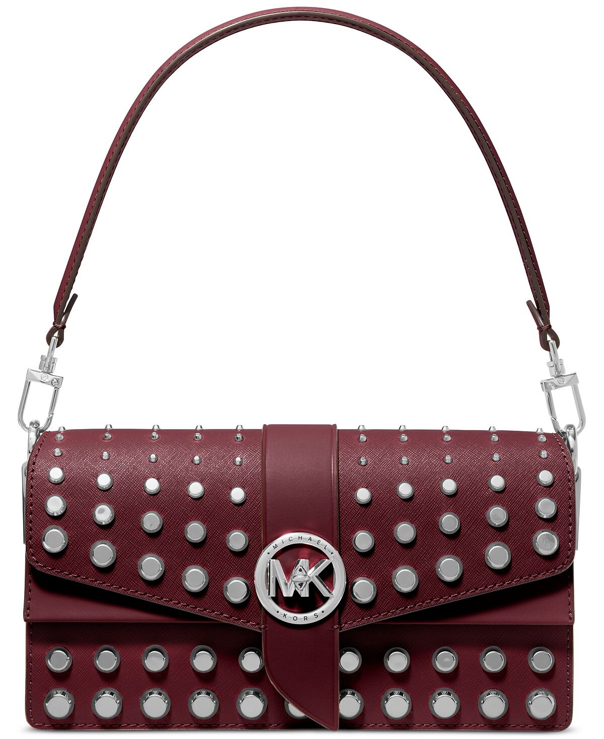 

Кожаная сумка-трансформер greenwich среднего размера с заклепками Michael Kors