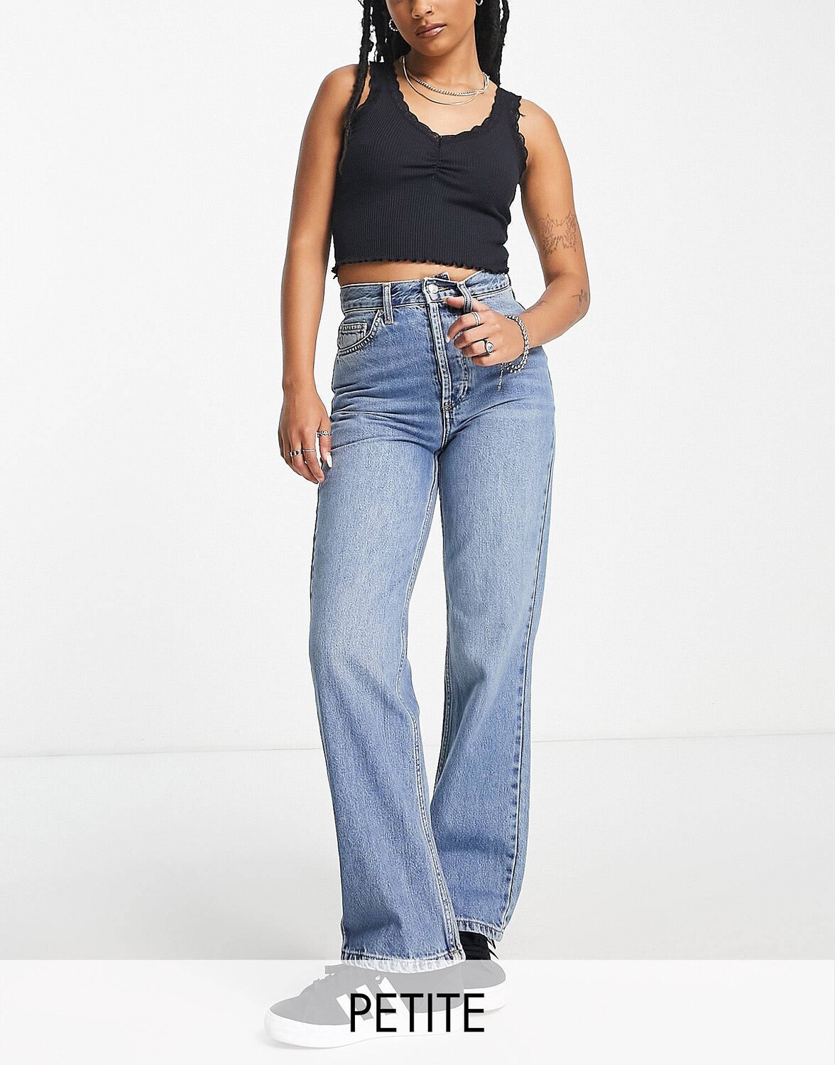 

Синие джинсы Topshop Petite Kort