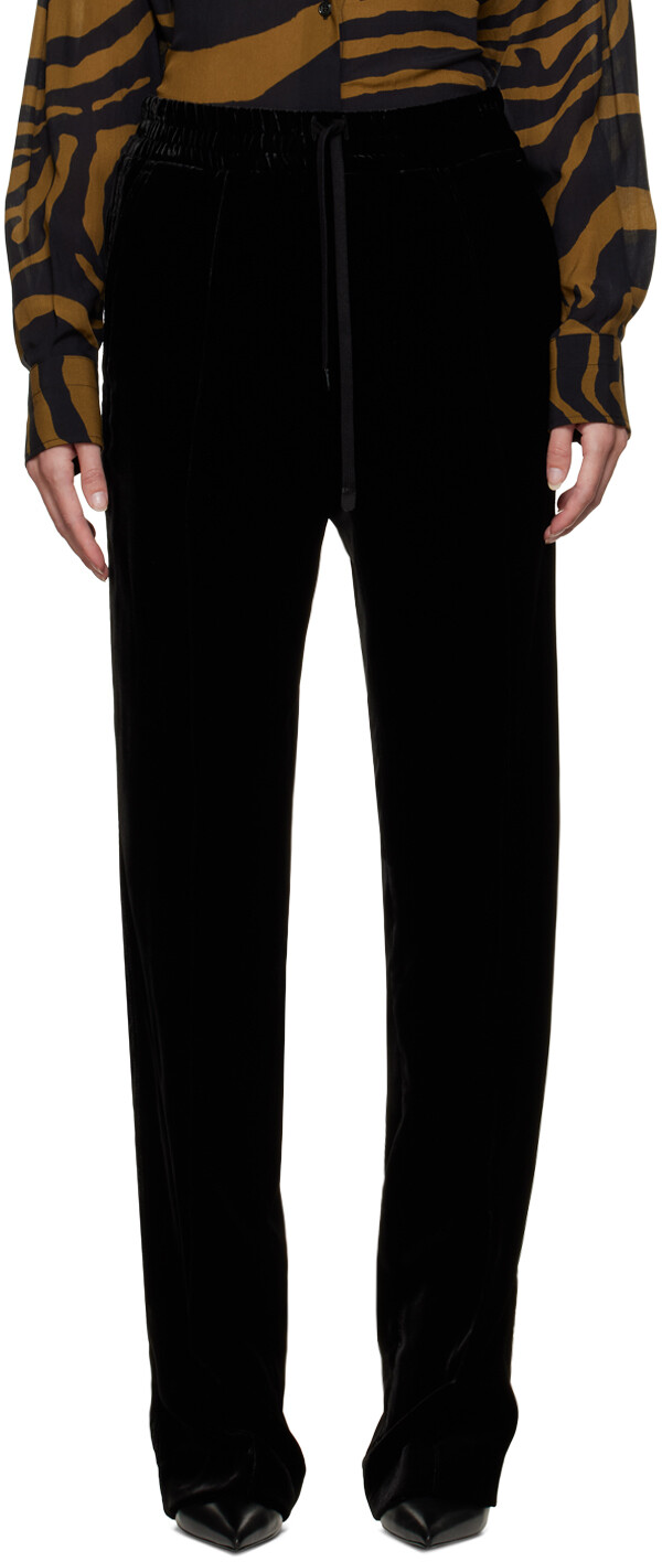 

Черные брюки для отдыха с кулиской TOM FORD, Черный
