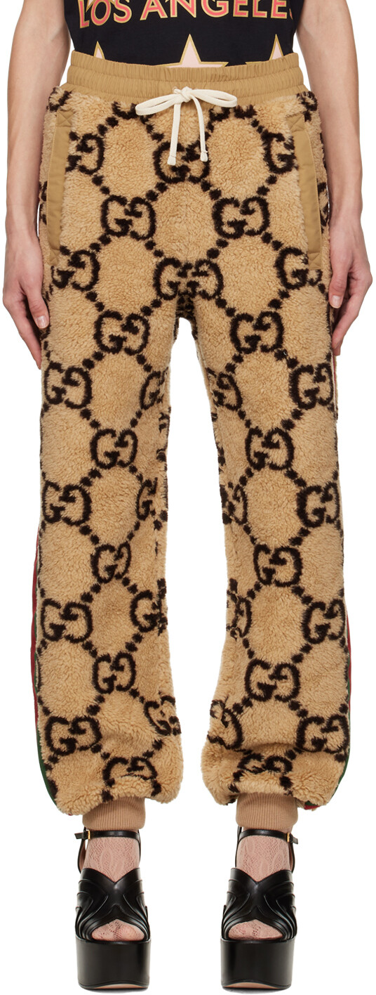 

Коричневые брюки Jumbo GG Lounge Gucci, Коричневый