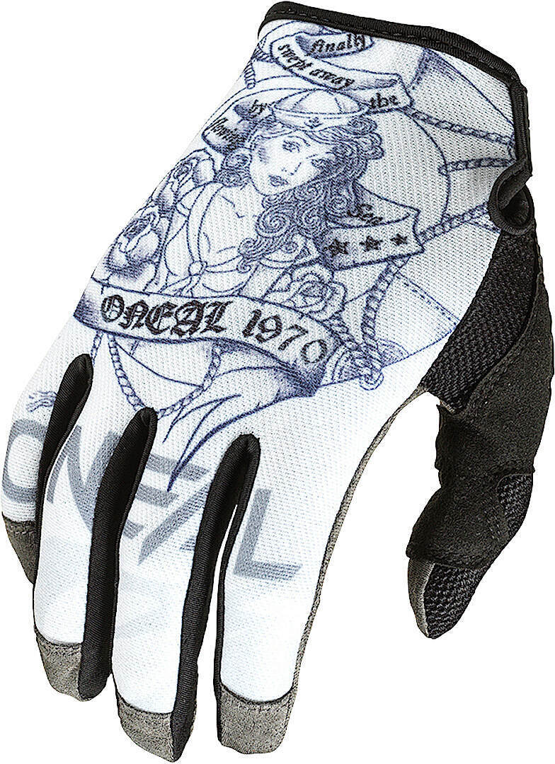 Перчатки Oneal Mayhem Sailor V.22 для мотокросса, черный/голубой