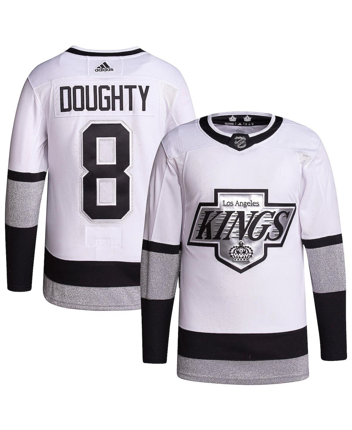 

Мужская футболка drew doughty white los angeles kings 2021/22 alternate primegreen authentic pro player jersey adidas, белый