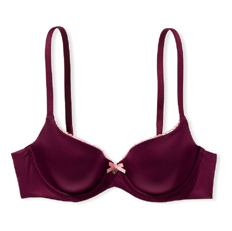 

Бюстгальтер Victoria's Secret Body By Victoria Smooth Lightly Lined Demi, темно-красный