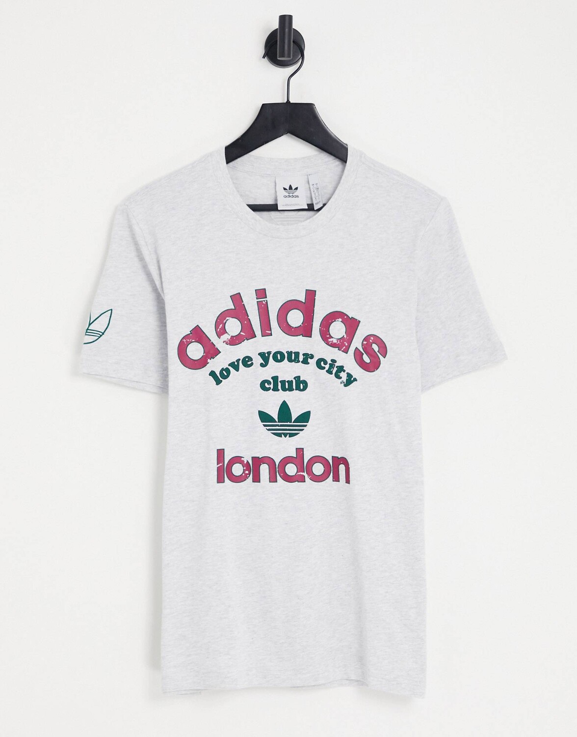 

Серая футболка с логотипом adidas Originals London