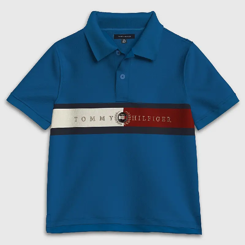 

Футболка-поло Tommy Hilfiger Kids' Flag, синий