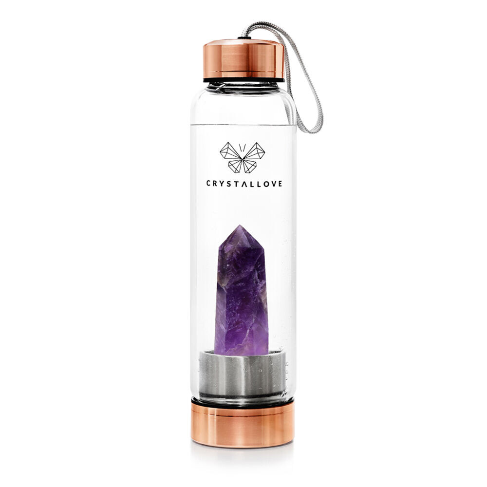 

Бутылка для воды CrystalLove Crystal Collection с аметистом из розового золота