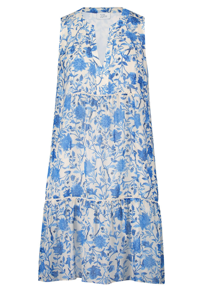 Летнее платье в стиле бохо Vera Mont, синий летнее платье vera mont синий