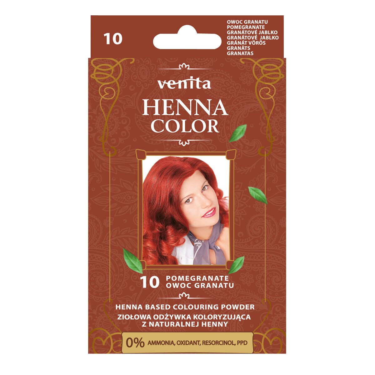 

Кондиционер-краска для волос 10 гранат Venita Henna Color, 25 гр