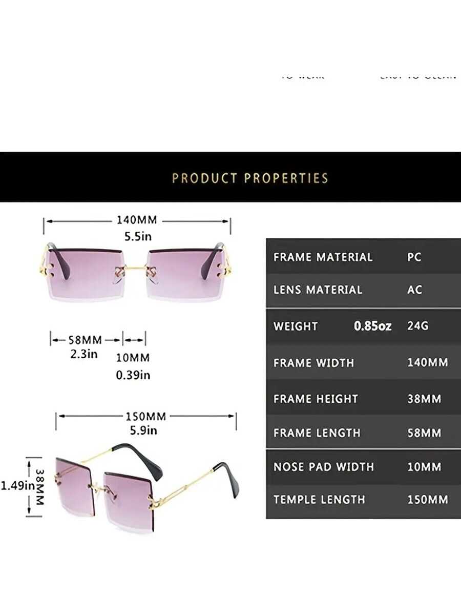Винтажные женские прямоугольные солнцезащитные очки без оправы с цветными линзами солнцезащитные очки 35491 золотой коричневый