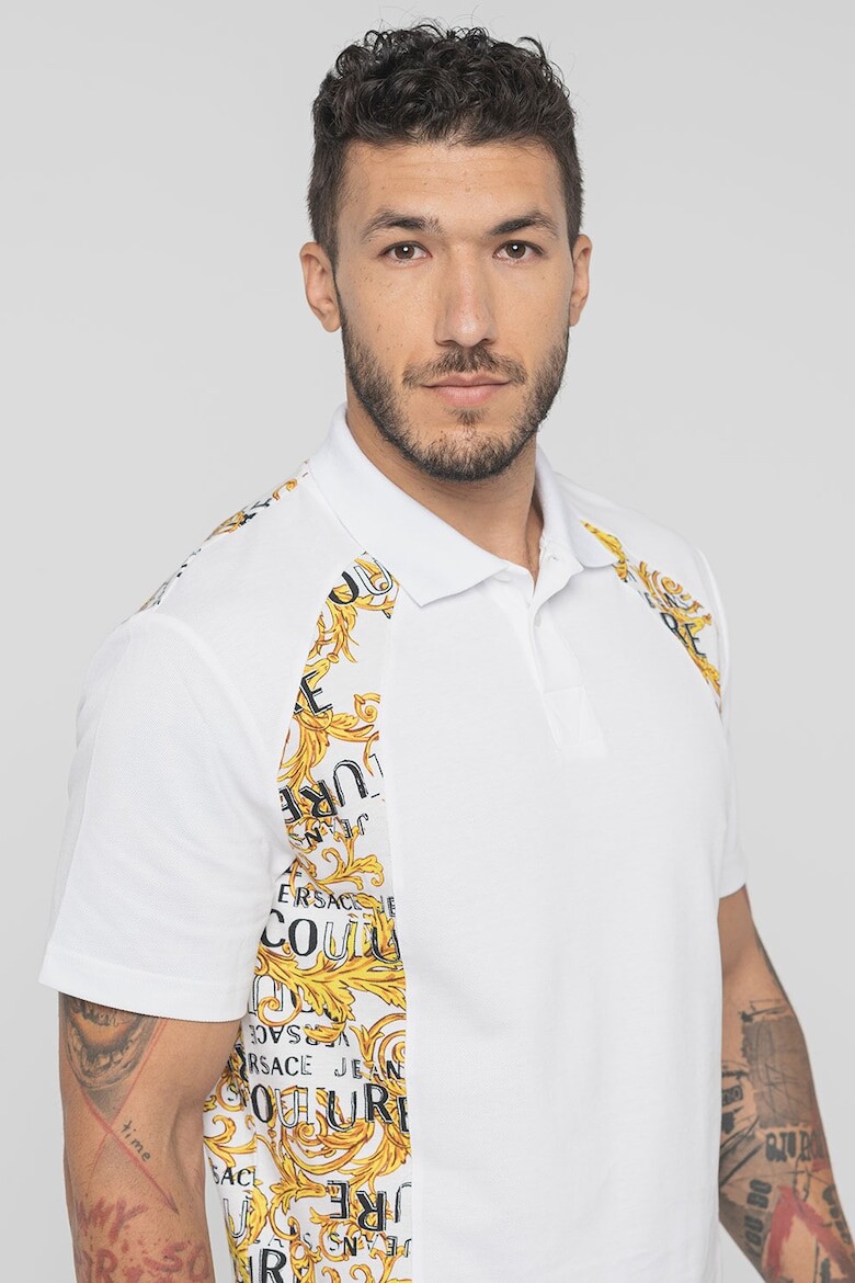 

Футболка с воротником и принтом Versace Jeans Couture, черный