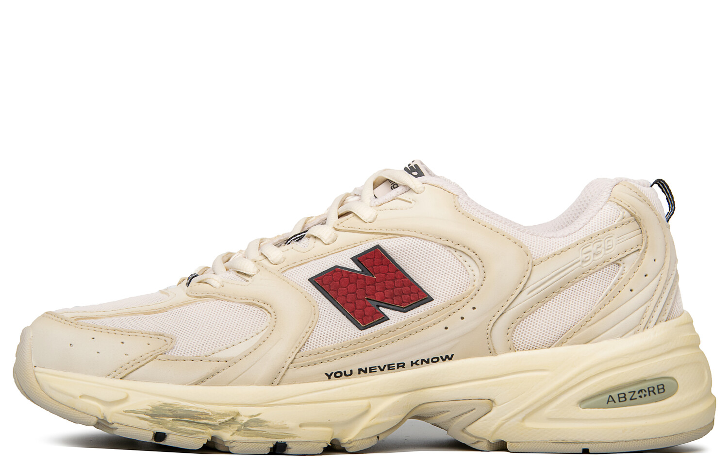 

Кроссовки NB 530 унисекс с низким верхом бежево-красные New Balance