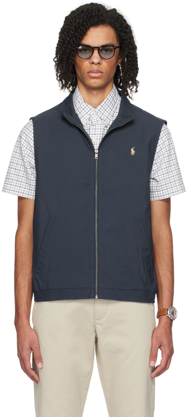 

Темно-синий жилет с вышивкой Polo Ralph Lauren