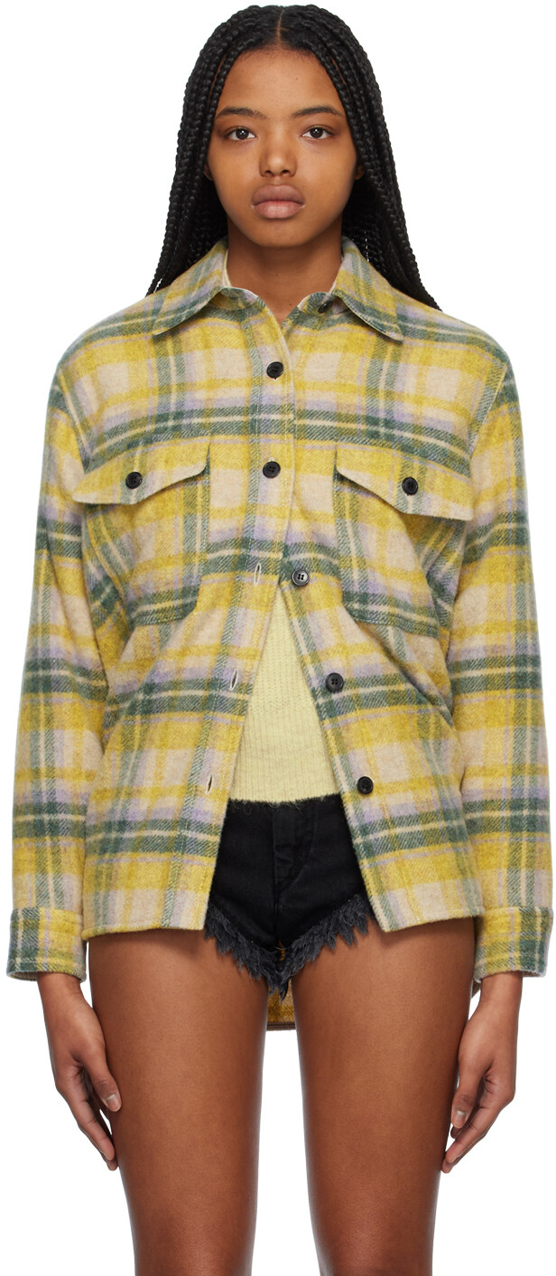 

Желто-зеленая куртка Isabel Marant Etoile Faxon, Зеленый