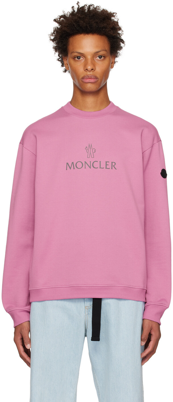 

Розовый свитшот с круглым вырезом Moncler