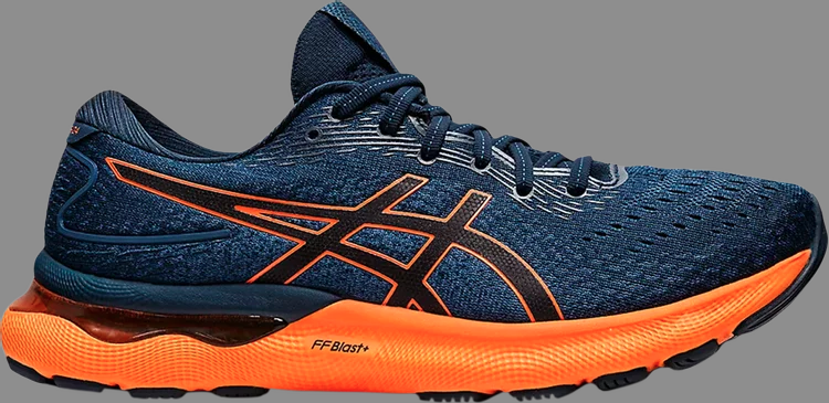 Кроссовки gel nimbus 24 'french blue shocking orange' Asics, синий - фото