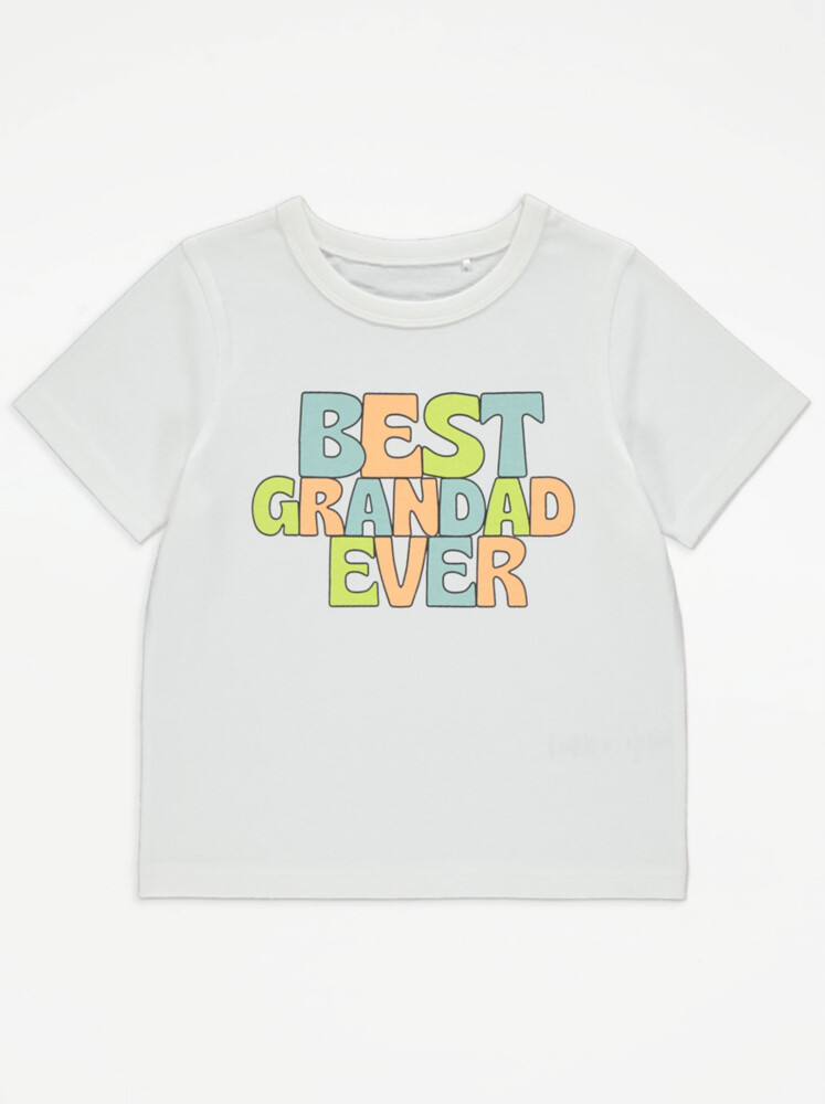 

Белая футболка с надписью Best Grandad Ever George., белый