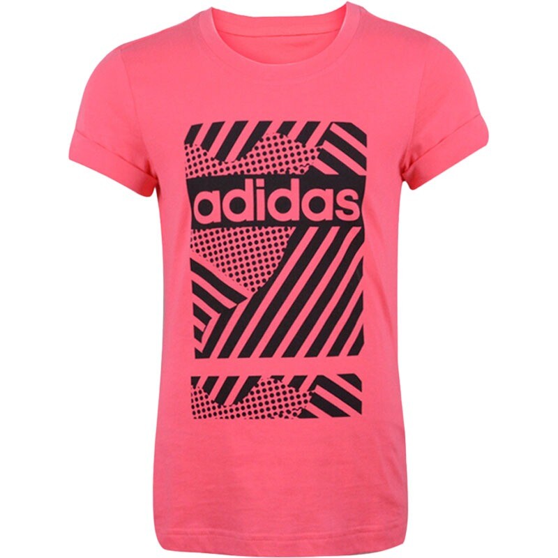 

Футболка Adidas Sports Short Sleeve, розовый/черный