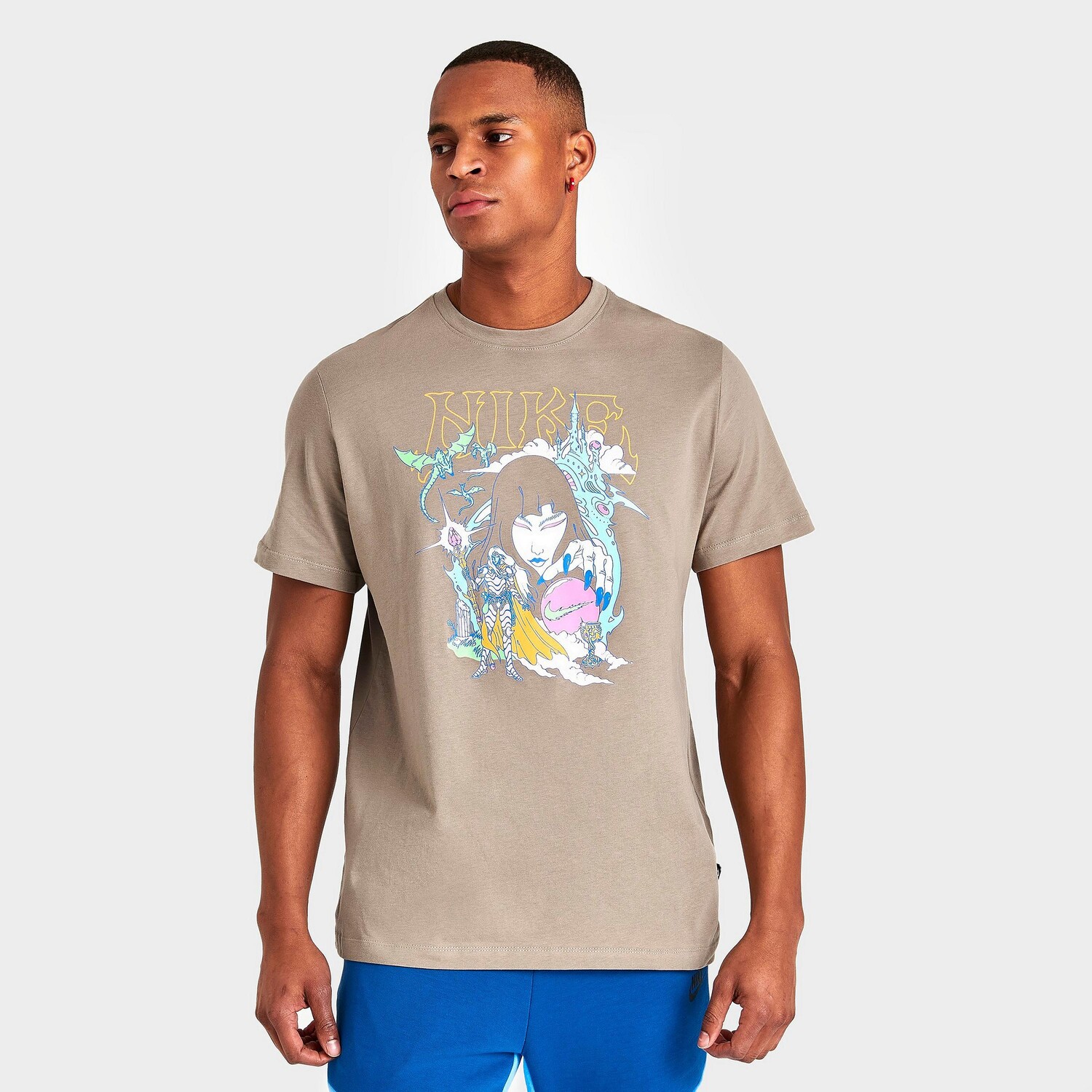 

Мужская футболка с принтом Nike Sportswear Fantasy, бежевый