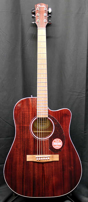 

Акустическая электрогитара Fender CD140SCE Dreadnought полностью из красного дерева с футляром