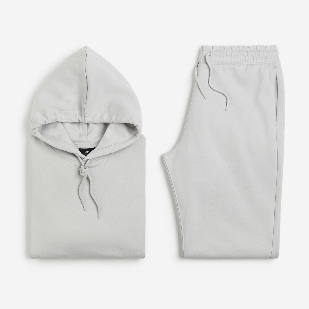 

Спортивный костюм H&M Relaxed Fit, 2 предмета, светло-серый