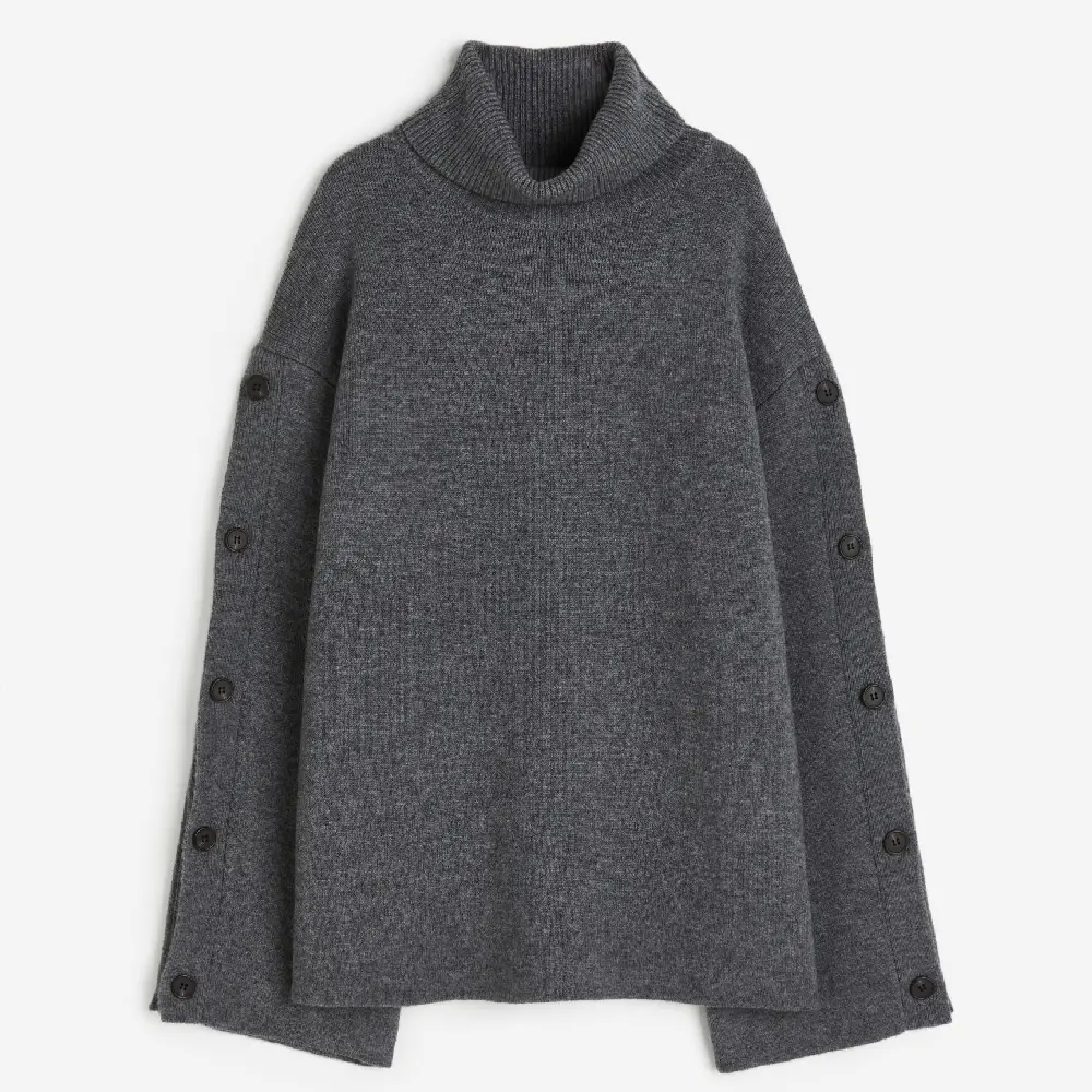 

Свитер H&M Woolen Turtleneck, темно-серый