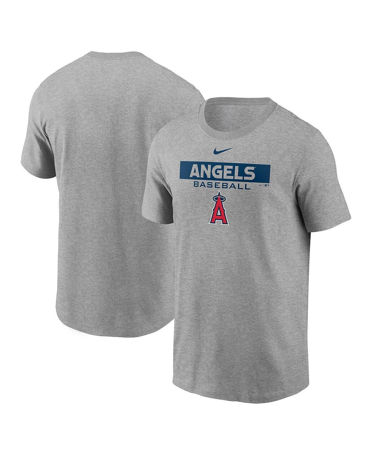 

Мужская футболка los angeles angels team с меланжевым принтом серого цвета Nike, мульти