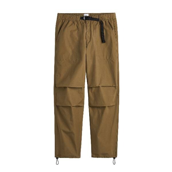 

Брюки H&M Relaxed Fit Belted, темный хаки